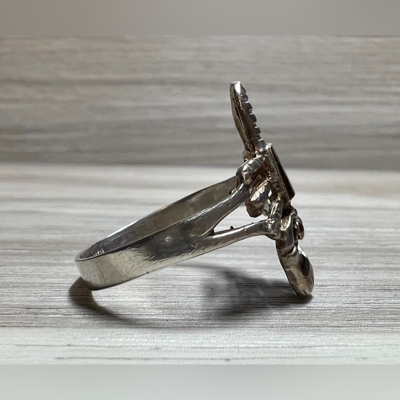 Vintage Handmade 950 Silver & 18K Gold Accented Scorpion Ring, Size 9 - Picture 5 of 11
